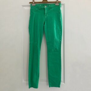 J Brand Skinny Leg Bright Green Jeans Size 25